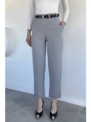 Gülseli Kadın Kemerli Duble Paça Pantolon P-00020730