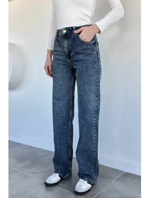 Gülseli Kadın Yüksek Bel Palazzo Jean Kot Pantolon P-00018894