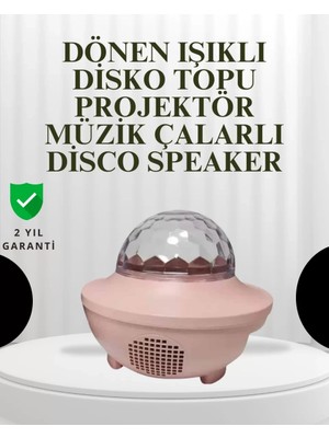Butik Sesle Etkileşimli Yıldız Projektörlü Gece Lambası – Bluetooth Hoparlörlü USB Girişli Dönen Okyanus