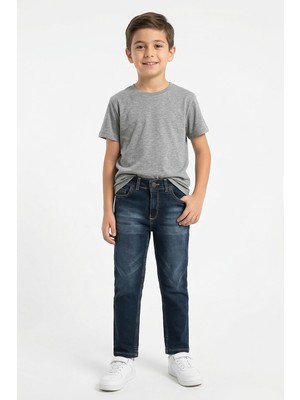 Kinderos Pamuklu Likralı Erkek Çocuk Jean Pantolon - 26Y 2048