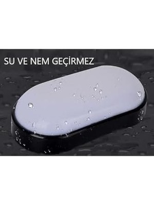 Nacario Banyo Tavan Lambası 20W Oval Balkon Tavan Lambası 6400K Beyaz LED Işık Teras Duvar Lambası (Siyah)