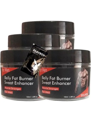 Nacario Belly Fatburner Eritmek Için Masaj Bakım Kremi 4X100 Ml+1 Adet Jel ile