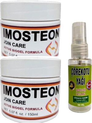 Nacario Imosteon Masaj ve Bakım Kremi 150 ml x 2 Ad+Çörek Otu Yağı ile 30 ml
