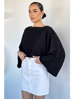 Gülseli Kadın Yarasa Kol Salaş Bluz P-00020617