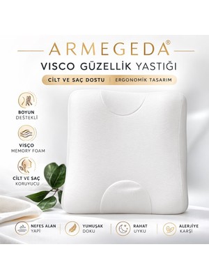armegeda sıradışı tasarımlar Armegeda Visco Güzellik Yastığı – Boyun Destekli Ortopedik Beauty Pillow