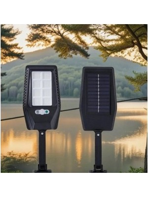 Uzmlight Cata CT-4693 Güneş Enerjili Kumandalı Solar Sokak Armatürü Lambası 40W Beyaz Işık IP65 (Konsol Dahil)