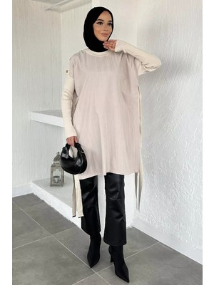 Julude Yan Düğmeli Tesettür Tunik P-00020710