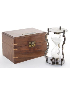 İlkyaz Fashion Ahşap Kutulu Pirinç Kum Saati ILKYZ-KRGRS34