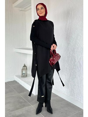 Julude Yan Düğmeli Tesettür Tunik P-00020710