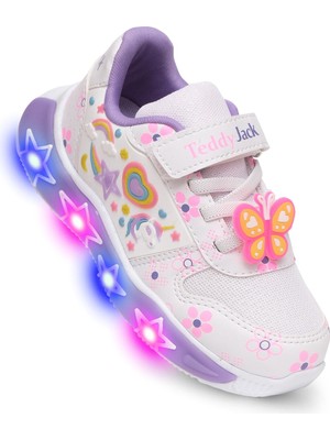Kaptan Junior Kız Çocuk Işıklı Spor Sneaker Yürüyüş Ayakkabı Ptjck 700