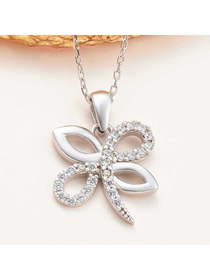 İlkyaz Fashion 925 Ayar Gümüş Yusufçuk Kadın Kolye T7958 (72)