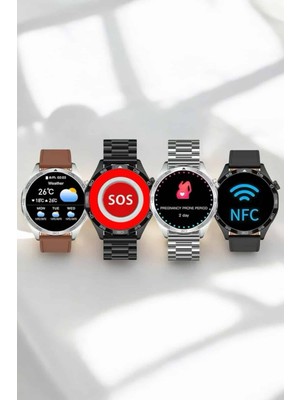 İlkyaz Fashion Akıllı Saat Sesli Görüşme Titreşimli Nabız Sensörlü Spor Modları