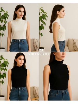 İlkyaz Fashion Kadın Kolsuz Body (2 ADET)-(17952) ILKYZHB-RS3455