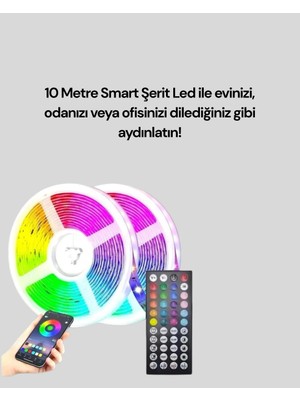 İlkyaz Fashion 10 Metre Telefon Kontrollü Smart Şerit LED USB Rgb Kumandalı
