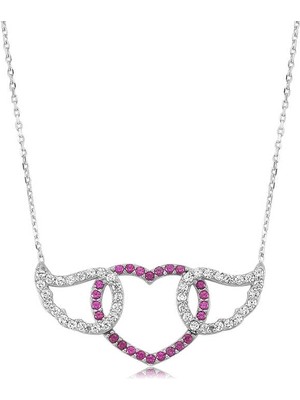 İlkyaz Fashion 925 Ayar Gümüş Kanatlı Kalp Kadın Gümüş Kolye PT0461127 (72)