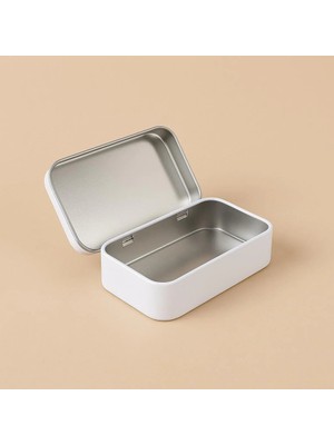 Arynima 97X58X22 mm Gri Metal Açılır Kapanır Kutu | Çok Amaçlı Organizer Takı Oyuncak Sigara Kutusu