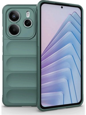 Nexgen Xiaomi Redmi Note 14 4g Kılıf Optimum Silikon - Koyu Yeşil