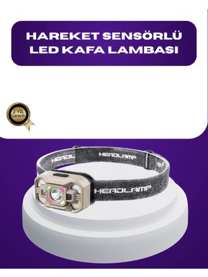 Wave Sensörlü LED Kafa Lambası Şarjlı Ayarlanabilir Işık