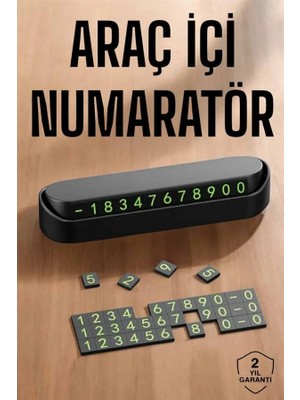 Araç Içi Numaratör Numaralık Torpido Üstü Açılır Kapanır Telefon Numarası Bırakma