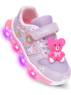 Kaptan Junior Kız Çocuk Işıklı Spor Sneaker Yürüyüş Ayakkabı Ptjck 700