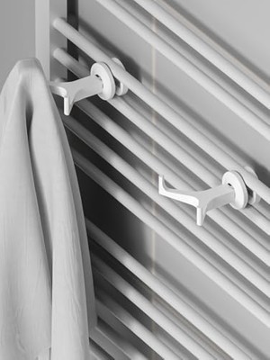 Nacario Yeni Nesil,banyo Askısı, Bornoz Askısı, Kolay Kurulum, Havlu Kıyafet Askıs, V Şeklinde(2 Adet) (Beyaz)