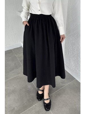 Julude Bel Lastikli Cepli Tesettür Etek P-00020599