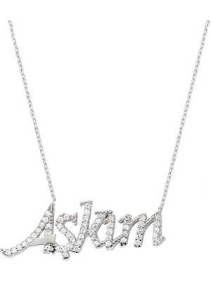 İlkyaz Fashion 925 Ayar Gümüş Aşkım Gümüş Kolye PT0460029 (72)