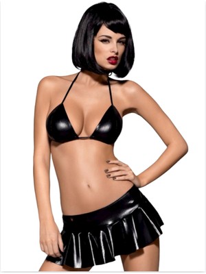 İlkyaz Fashion Tegan Fantezi Siyah Mini Etekli Seksi Sütyentakım Seksi Iç Giyim TG279096