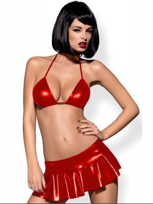 İlkyaz Fashion Tegan Fantezi Kırmızı Mini Etekli Seksi Sütyentakım Seksi Iç Giyim TG279095