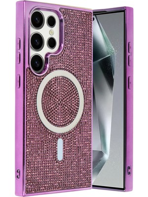 İlkyaz Fashion  Samsung Galaxy S23 Ultra Helen Magsafe Kapak - Derin Mor