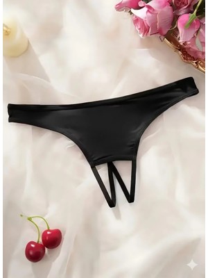 İlkyaz Fashion Tegan Kadın Siyah Ağ Bölgesi Açık Külot TG270058