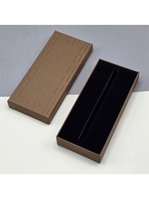 İlkyaz Fashion Kahverengi Özel Motifli Lüks Kalem Kutusu