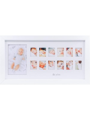 Nacario Ilk Yılım Fotoğraf Anı Çerçevesi - Dekoratif Bebek Odası 12 Aylık Resim Hatıra Çerçevesi