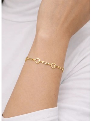 14 Ayar Altın Kalpli Künye