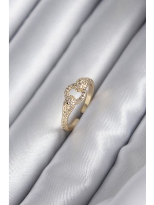 İlkyaz Fashion Pirinç Gold Renk Zirkon Taşlı Yılan Model Kadın Yüzük - TJ-BYK2923