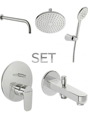 Artema Flow Soft Ankastre Banyo Bataryası Seti Krom