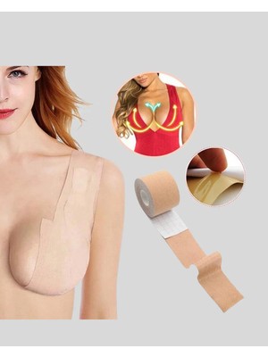 İlkyaz Fashion Askısız Görünmez Göğüs Bandı – Dekolteli Kıyafetler Için Destekleyici Bant