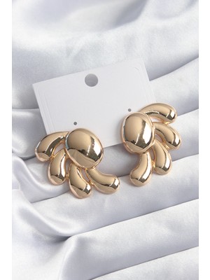 İsmiyle Al Pirinç Gold Renk Kadın Küpe