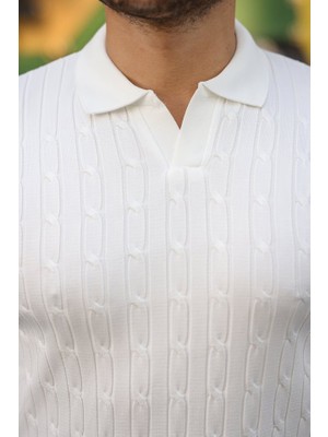 Emh Store Erkek Saç Örgü Desen Uzun Kollu Triko