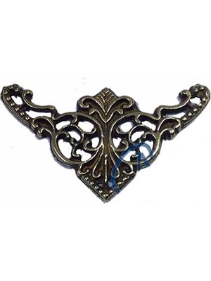 İlkyaz Fashion Dekoratif Köşe Süsü, Köşelik - Küçük, 19X34MM, Antik, 100 Adet