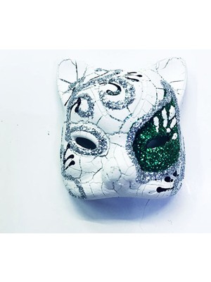 İlkyaz Fashion Yeşil Renk Işlemeli Seramik Malzemeden Imal Venedik Kedi Model Magnet