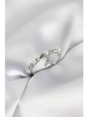 İlkyaz Fashion Gümüş Renk Sallantılı Kemik Model Kadın Yüzük - TJ-BYK4114