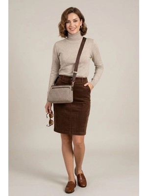 Silver & Polo Silver Polo SP1184-M191 Kadın Çapraz Çanta Kahverengi