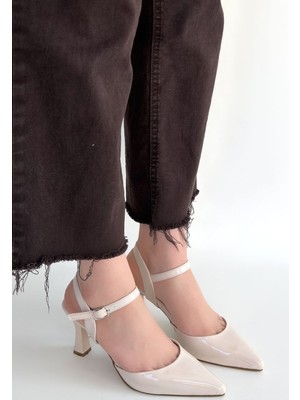 Celira Bej Rugan Kadın Topuklu Ayakkabı