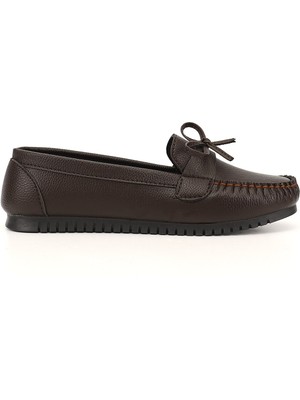 Gönderi(r) Kadın Kahverengi  Düz Taban Fiyonklu Babet