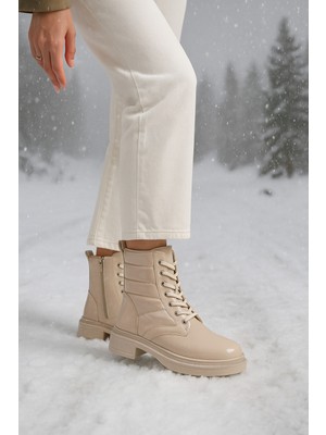 ich1one Mylriara Kadın Bağcıklı Fermuarlı Günlük Postal Bot 001207 Rugan ICH-001207