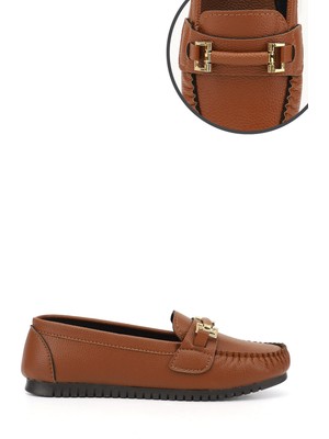 Gönderi(r) Kadın Taba Düz Taban Tokalı Babet