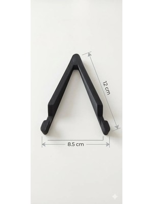 3D Baskı Telefon ve Tablet Standı - Masaüstü Uyumlu Siyah Renk