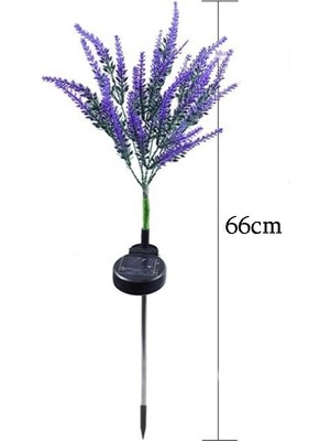 Gaman 2 Adet Dekoratif Dış Mekan Süsü Güneş Enerjili LED Işıklı Solar Lavanta Çiçeği Bahçe Balkon Ledi LC-118