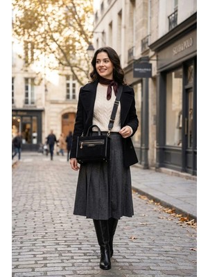 Silver & Polo Silver Polo SP1271-M12 Kadın El Çantası Siyah